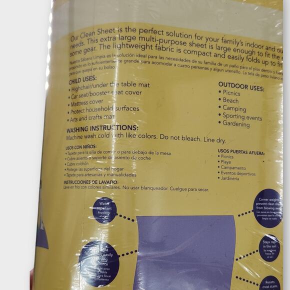 Babies R Us Clean Sheet Ground Cloth XL Multi-Purpose Reusable Liteweight Sealed - Picture 3 of 6